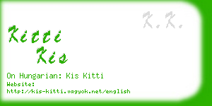 kitti kis business card